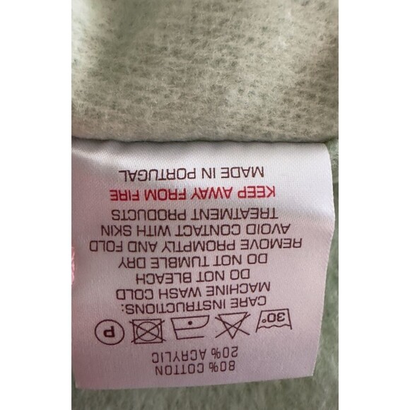 António Salgado BCI Cotton & Acrylic Throw Blanket 50 x 63 Green w/ Tree Pattern - Picture 8 of 8